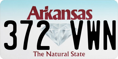 AR license plate 372VWN