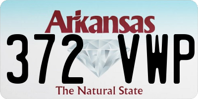 AR license plate 372VWP
