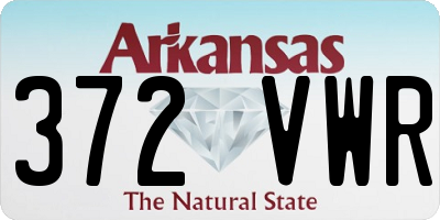 AR license plate 372VWR