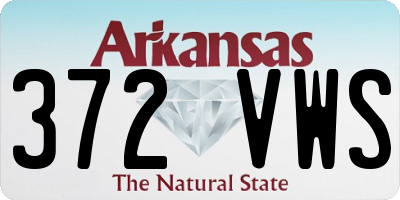 AR license plate 372VWS