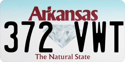 AR license plate 372VWT