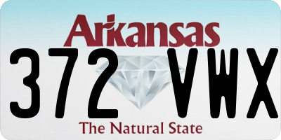 AR license plate 372VWX