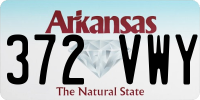 AR license plate 372VWY