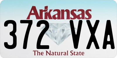 AR license plate 372VXA
