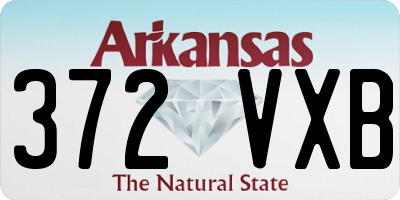 AR license plate 372VXB
