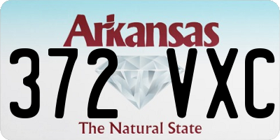 AR license plate 372VXC