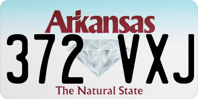 AR license plate 372VXJ