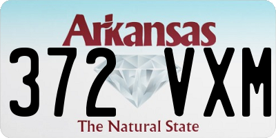 AR license plate 372VXM