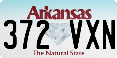 AR license plate 372VXN