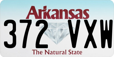 AR license plate 372VXW