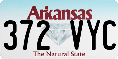 AR license plate 372VYC