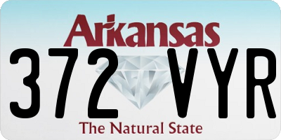 AR license plate 372VYR