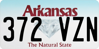 AR license plate 372VZN