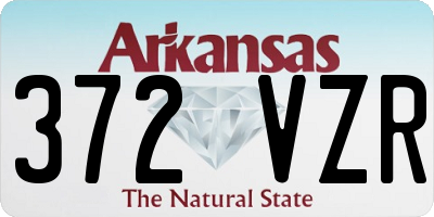 AR license plate 372VZR