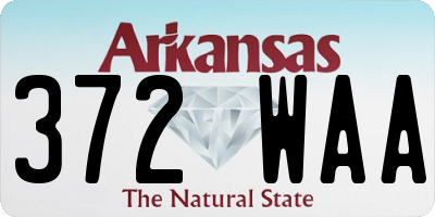 AR license plate 372WAA