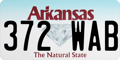 AR license plate 372WAB