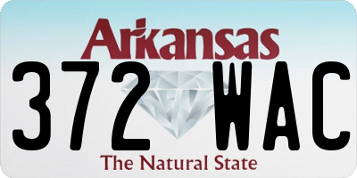 AR license plate 372WAC