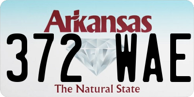 AR license plate 372WAE