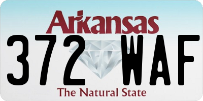 AR license plate 372WAF