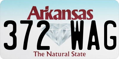 AR license plate 372WAG