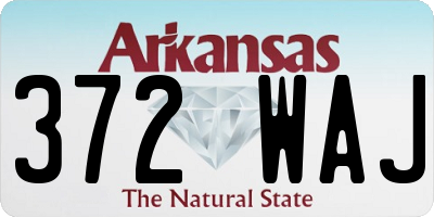AR license plate 372WAJ