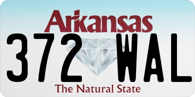 AR license plate 372WAL