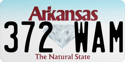 AR license plate 372WAM