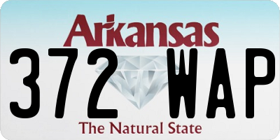 AR license plate 372WAP