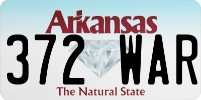 AR license plate 372WAR