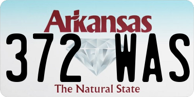 AR license plate 372WAS