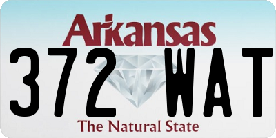 AR license plate 372WAT
