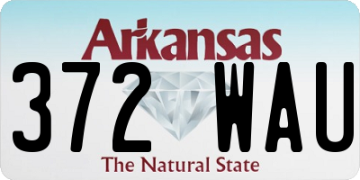 AR license plate 372WAU