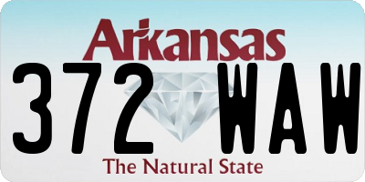 AR license plate 372WAW