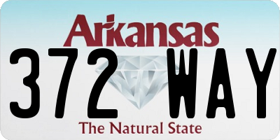 AR license plate 372WAY