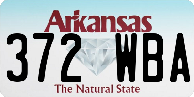 AR license plate 372WBA