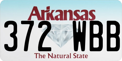 AR license plate 372WBB
