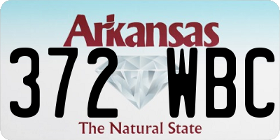 AR license plate 372WBC