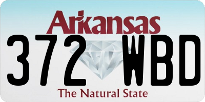 AR license plate 372WBD