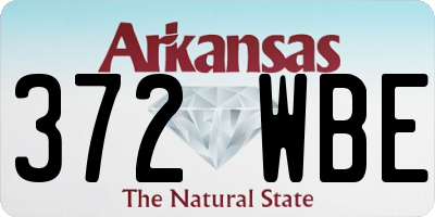 AR license plate 372WBE