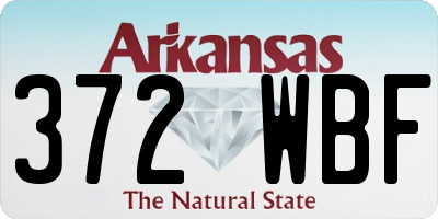 AR license plate 372WBF