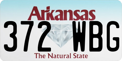 AR license plate 372WBG
