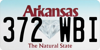 AR license plate 372WBI