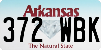 AR license plate 372WBK