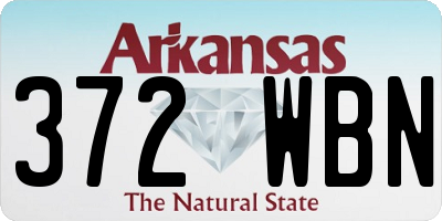 AR license plate 372WBN