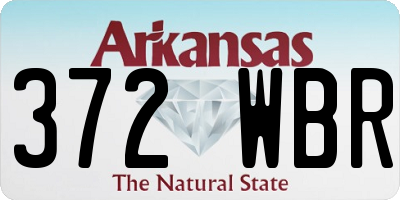 AR license plate 372WBR