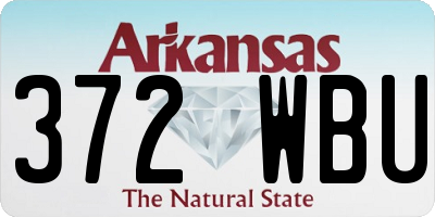 AR license plate 372WBU