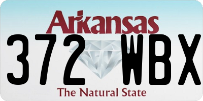 AR license plate 372WBX