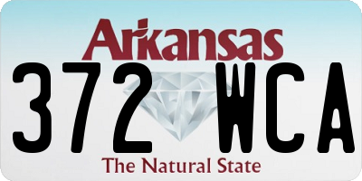 AR license plate 372WCA