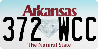 AR license plate 372WCC