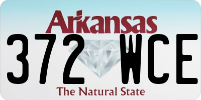 AR license plate 372WCE